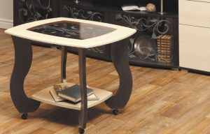 Журнальный стол Сатурн-М01 с пескоструйным рисунком Венге
